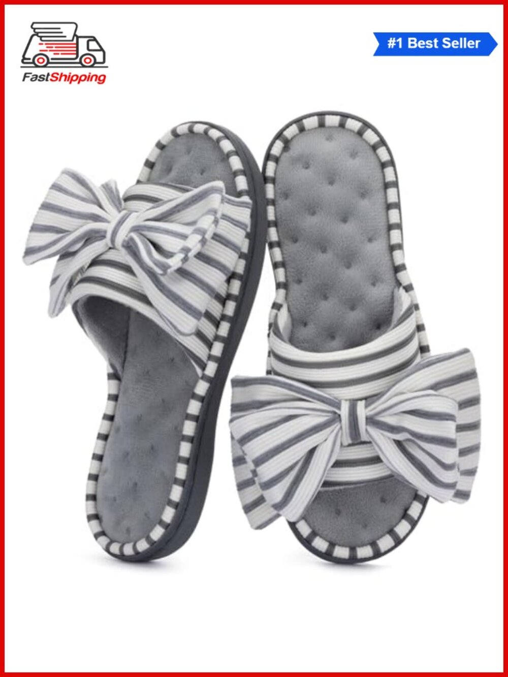 ✨ULTRAIDEAS Women's Open Toe Terrycloth Memory Foam Slide Slippers